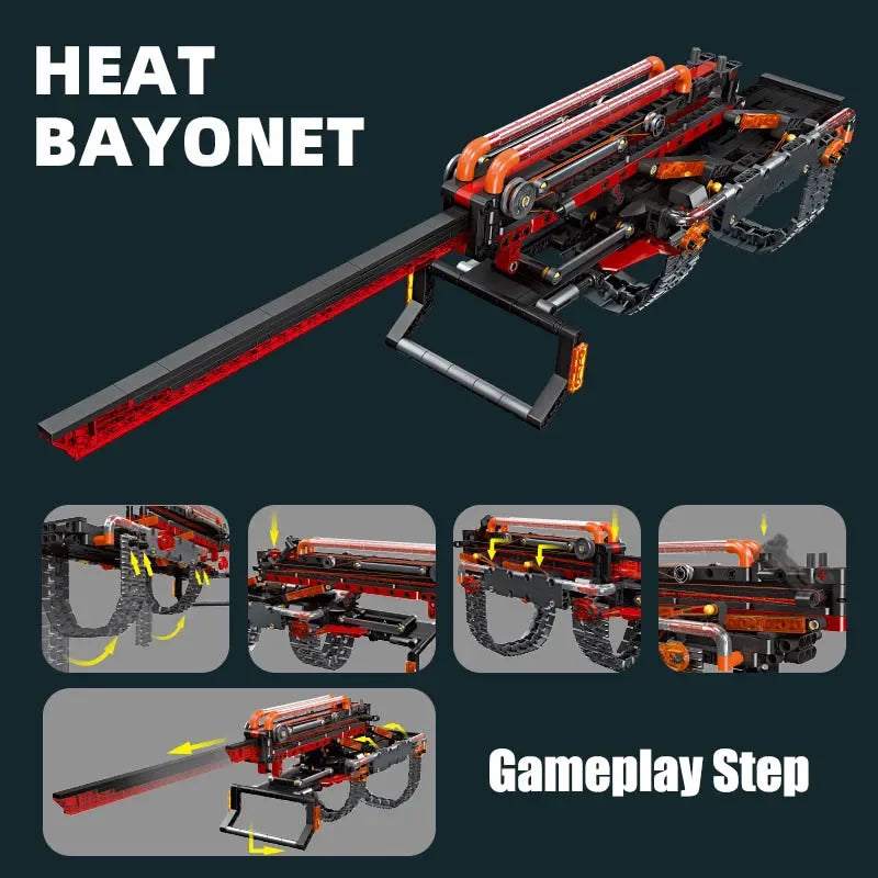 Creative Ice Wolf Claw Sword Model MOC Building Blocks DIY Anime Knife Bayonet Educational Bricks Toys For Childrens Boys Gifts - CADA BRICKS®