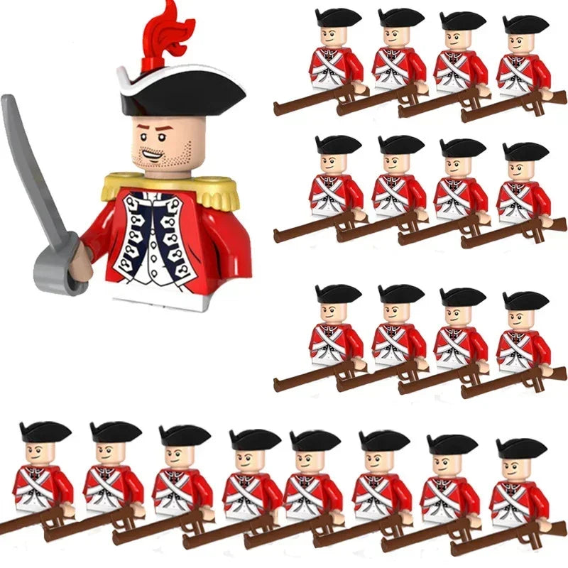 Blocchi da Costruzione Mini Militari Soldato Marina Imperiale WW2 Figure Pirati dei Caraibi Mattoncini Giocattoli Educativi per Ragazzi Regalo di Natale