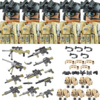 Military Army Figures Building Blocks SWAT Ghost Commando Special Forces Soldier Weapons Gun Hat Shield Belt AK Mini Bricks Toy - CADA BRICKS®