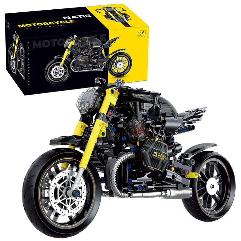 1:8 MOC Building Blocks Motorbike Model City Racing Vehicle Technical Bricks Birthday Gifts Toys for Kids Boys Children  600+pcs - CADA BRICKS®