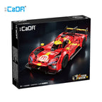 1518Pcs 1:10 Cada MOC City Remote Control Flame Racing Car Model Building Blocks RC V6 Sports Vehicle Bricks Toys Festival Gifts - CADA BRICKS®