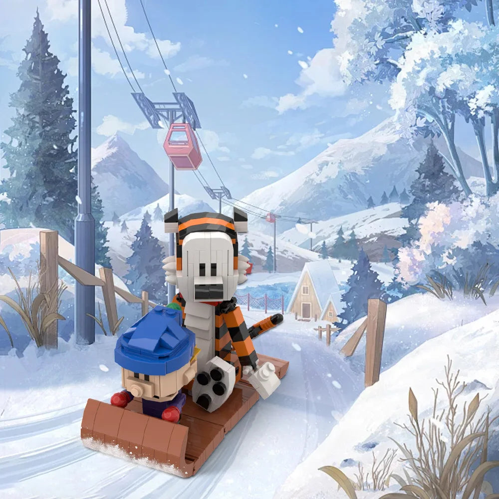 Moc Calvined and Hobbes Building Blocks Classic Comic Book Figure DIY Model Bricks Children Educational Toys Collect gifts - CADA BRICKS®