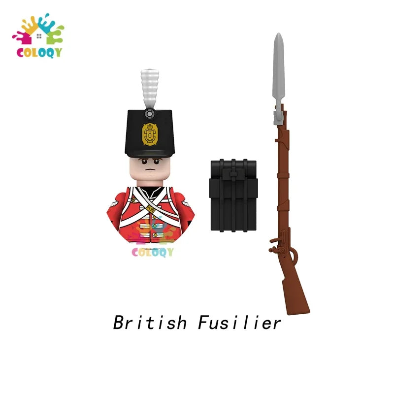 Kids Toys Napoleonic Wars Military Soldiers Building Blocks Imperial Navy Figures British Fusilier Toys For Kids Christmas Gifts