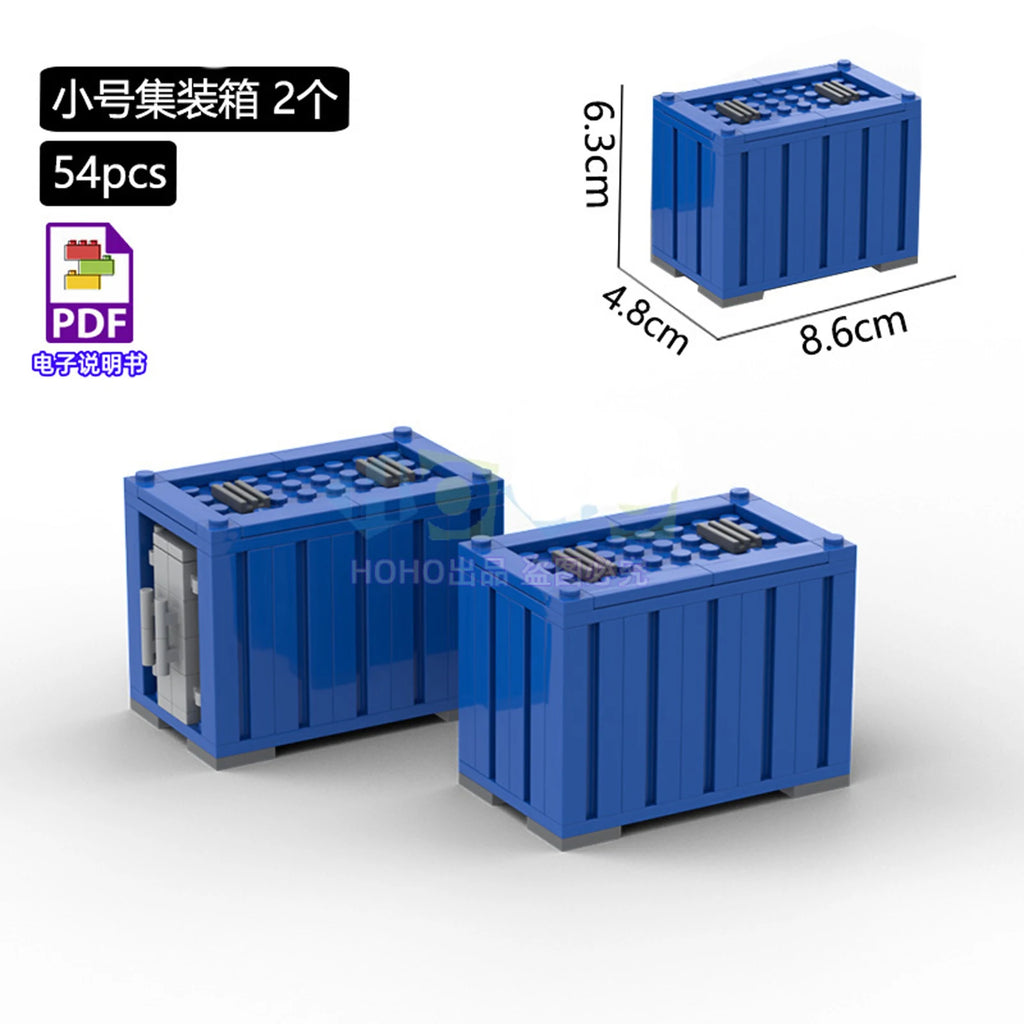 City Construction Building Blocks Set with Truck Crane Forklift Fuel Tank Transport Toy