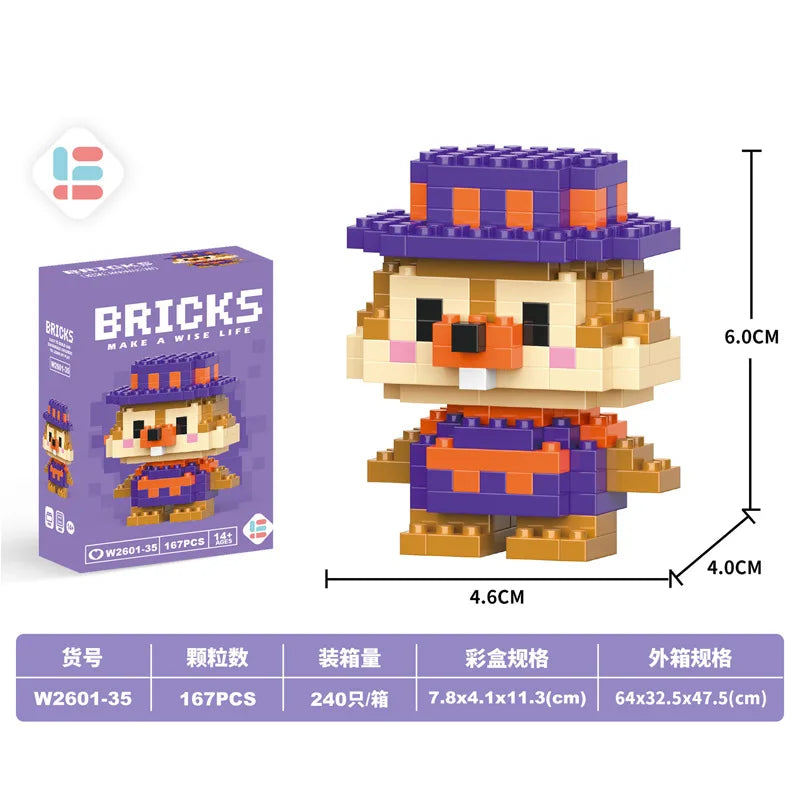 Disney Small Granular Building Model Toy Cartoon Character Stitch, SpongeBob Mini Block Toy Christmas Gift for Children - CADA BRICKS®