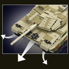 MOULD KING 20020 Germany Leopard 2 Main Battle Tank Technical Building Blocks Toys for Kids Birthday Gift