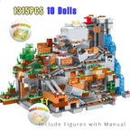 852pcs The Minecrafta Deep Dark Battle Ancient City Knight Sound Guard Village House Building Blocks For Children gifts Toys