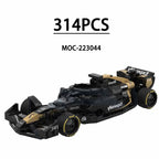MOC-223044 KICK SAUBER APXGP F1 Racing Building Blocks – 314PCS Checkered Car with Stickers
