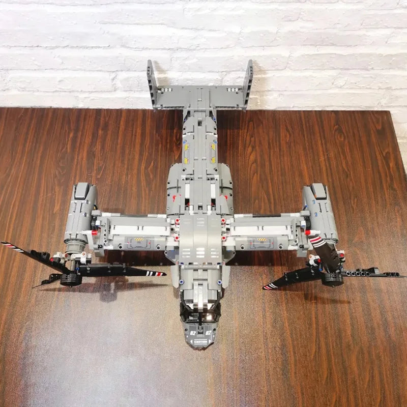 WW2 Technical Electric Osprey Transport Aircraft Building Blocks High-Tech Sets Military Fighter Bricks Boys Toys for Kids Gifts - CADA BRICKS®