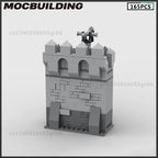 MOC Building Block Medieval Castle Tower Wall Gate Fortress Model Christmas Gifts Collection DIY Brick Assembling Toys Children