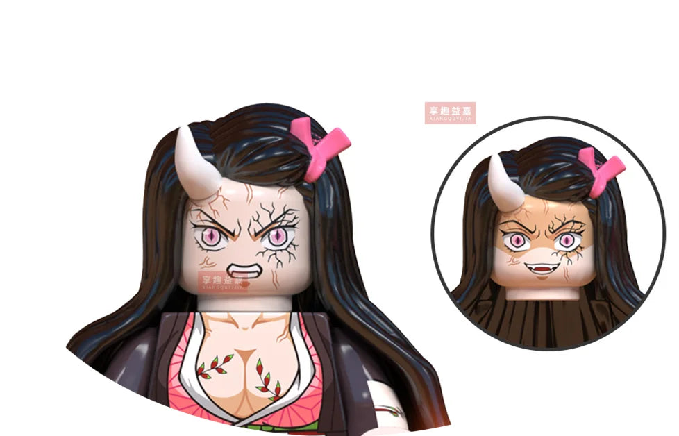 WM blocks 6116 6137 6138 Demon Slayer Tanjirou Nezuko Inosuke Zenitsu Giyuu Rengoku Uzui Tengen anime bricks building blocks
