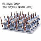 24pcs WW2 Military Army Soldier Soviet US UK German France Building Blocks Set Model Bricks Action Figures Weapon Toys Kids Gift - CADA BRICKS®