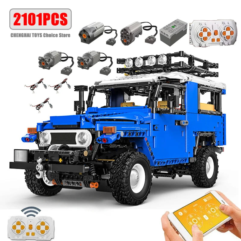 Technical Car APP Remote Control Motor Power SUV Series Building Blocks Bricks MOC Off-road Vehicle Model Sets Boy Toys Kid Gift