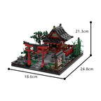 MOC Small Shinto Shrine Model Building Block House Temple Japanese Style Building Assembled Brick Toys Creative Children's Gift