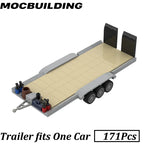 Universal Semi Trailer City Car Vehicle Truck Low Loader Model Display MOC Building Blocks Brick Gift for Kids