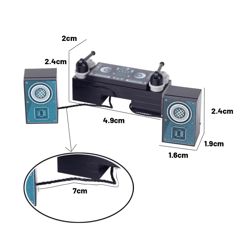 City Printed Accessories Building Blocks Computer Controller Monitor Keyboard Dashboard Mobile Phone Radio Mini Bricks Kids Toys - CADA BRICKS®