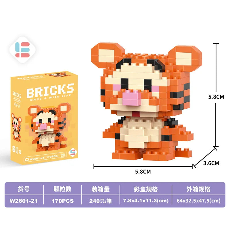 Disney Small Granular Building Model Toy Cartoon Character Stitch, SpongeBob Mini Block Toy Christmas Gift for Children - CADA BRICKS®