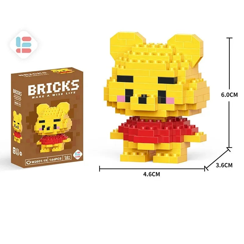 Disney LiLo Stitch Toys Building Blocks Pokeman Pikechu lega Anime Cartoon Character Model Building Blocks Toy for children Gift - CADA BRICKS®