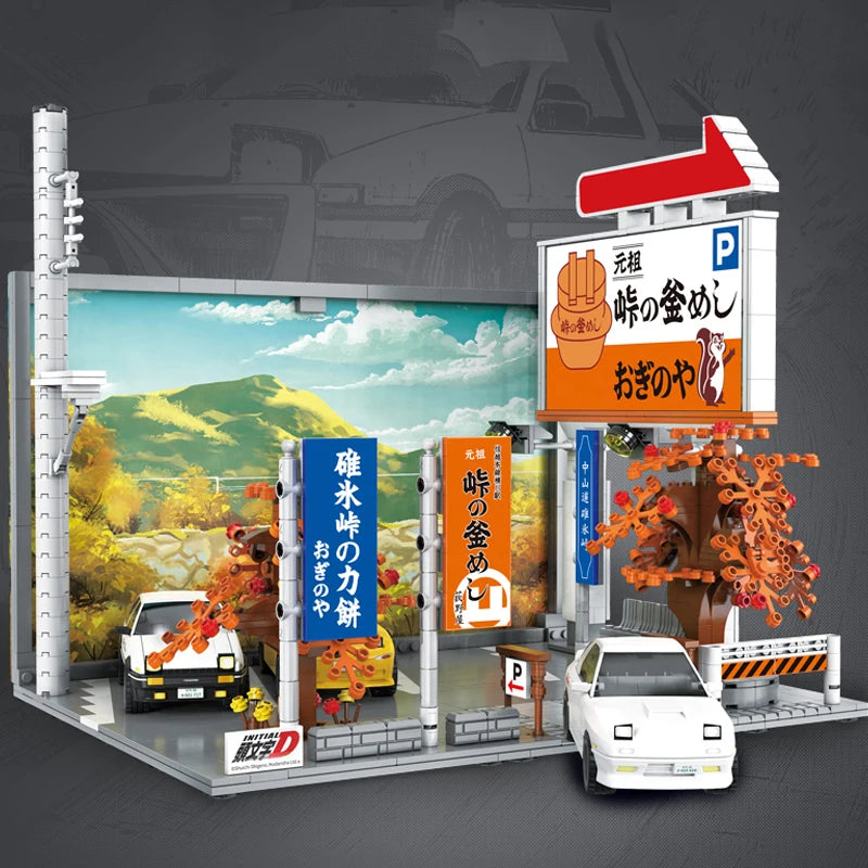 Cada Anime Initial D Champion Vehicle Building Blocks Compatible City Street View Japanese Parking Lot Bricks Toys Boys Gifts - CADA BRICKS®