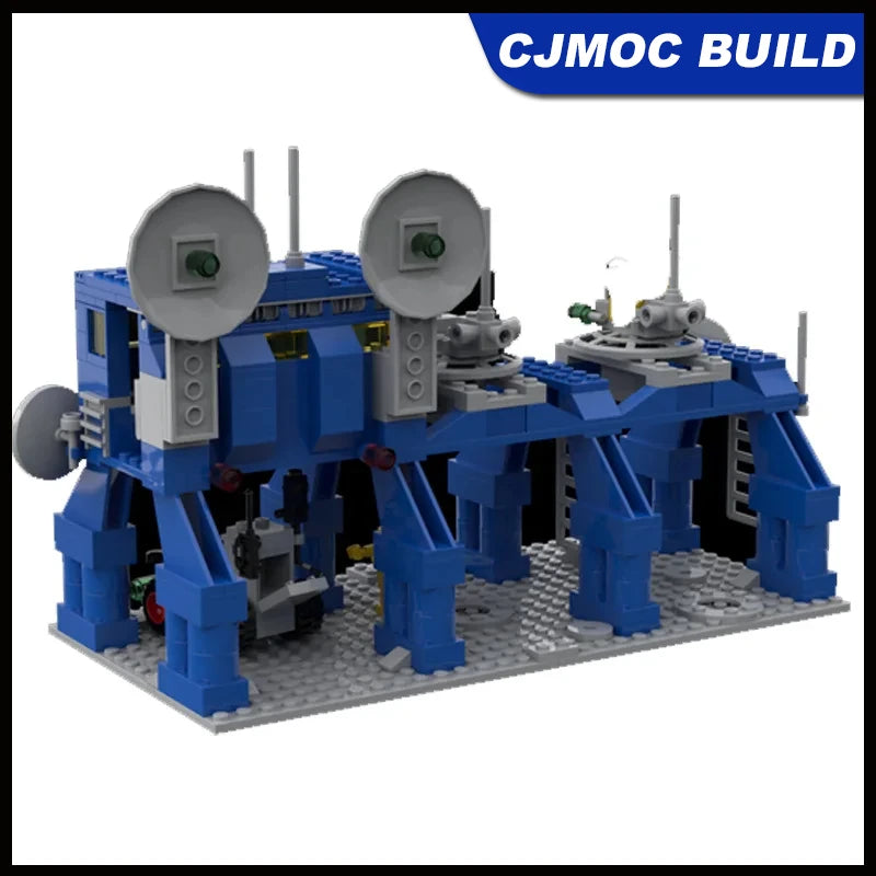 349pcs MOC Building Blocks Space Supply Station 6930 Classic Modular Display Stand Model DIY Assemble Bricks Toy MOC-153180