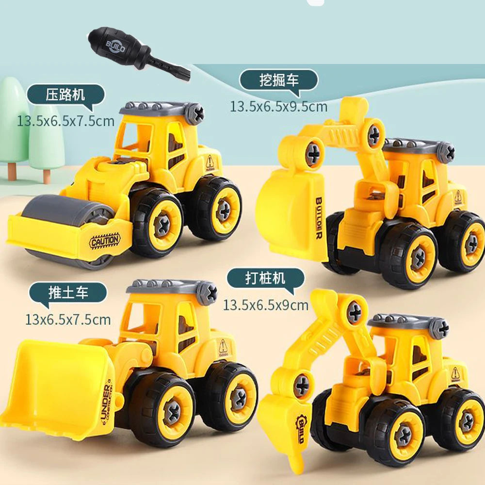 Screw Helicopter Take Apart Vehicle Toy DIY Construction Truck Toys Farm Toy Build Car for Boy Kid Building Blocks Gift for kids