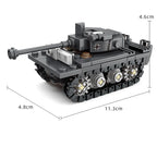 World War 2 WW2 Army Military Soldiers SAWT Soldiers The King Tiger Heavy Tank DIY Model Building Blocks Bricks Children'S Toys - CADA BRICKS®