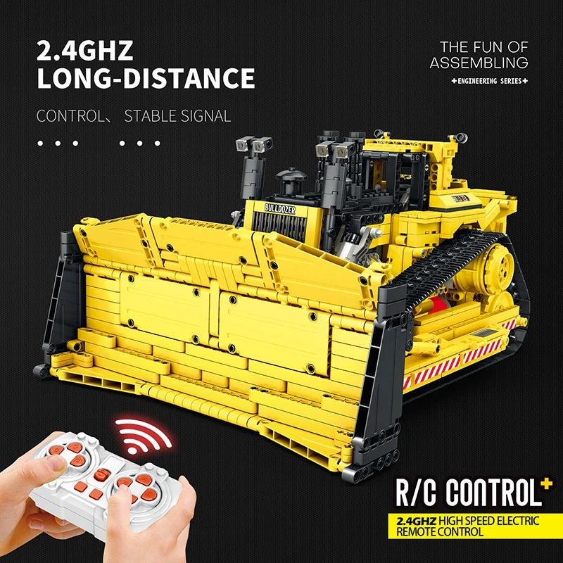 Technical Car APP Remote Control Moter Power Mechanical Bulldozer Building Blocks Brick Engineering Truck Toys Kid Moc Set Gifts