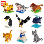 Mini Building Blocks 3D Animal  Diamond Model Micro Bricks Dog Cat Bird Moose Wolf Panda Macaw Toys For Children Birthday Gifts - CADA BRICKS®