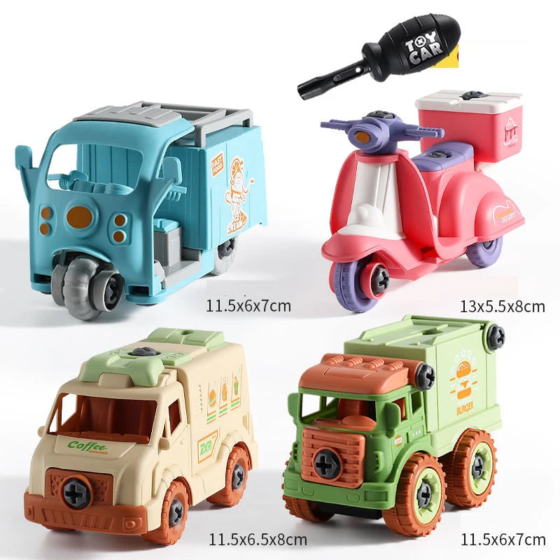 Screw Helicopter Take Apart Vehicle Toy DIY Construction Truck Toys Farm Toy Build Car for Boy Kid Building Blocks Gift for kids