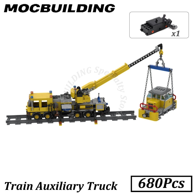 Train Auxiliary Truck Locomotive Train Accessories Model MOC Building ...