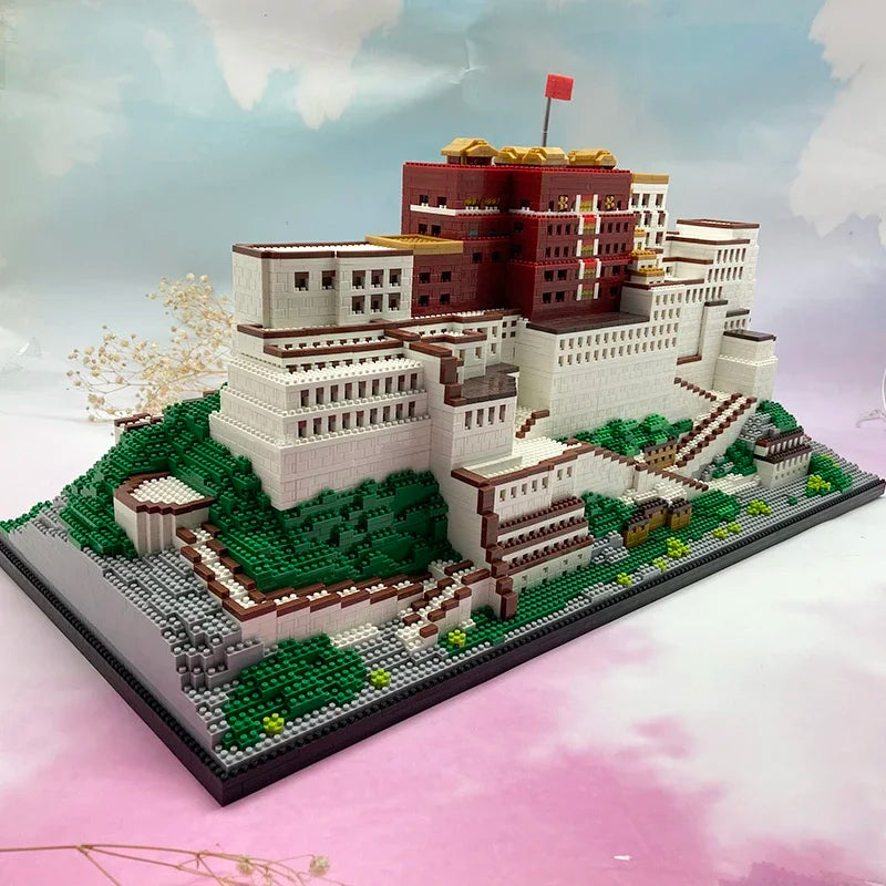 KNEW BUILT Potala Palace 3D Plastic Model Architecture Micro Bricks for Adults Building Blocks Toys Kits Assemble Decorations