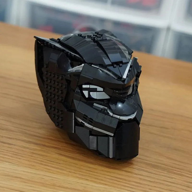 475pcs Moc 76215 Superhero Black Panther Cowl Helmet Model Building Blocks Bricks Diy Creative Educational Toy Kid Birthday Gift - CADA BRICKS®