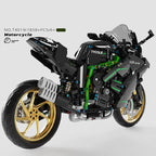 1858pcs 1:5 Technical City Motorcycle Car Model Building Blocks MOC Racing Motobike Vehicles Bricks Toy for Children Gifts T4019