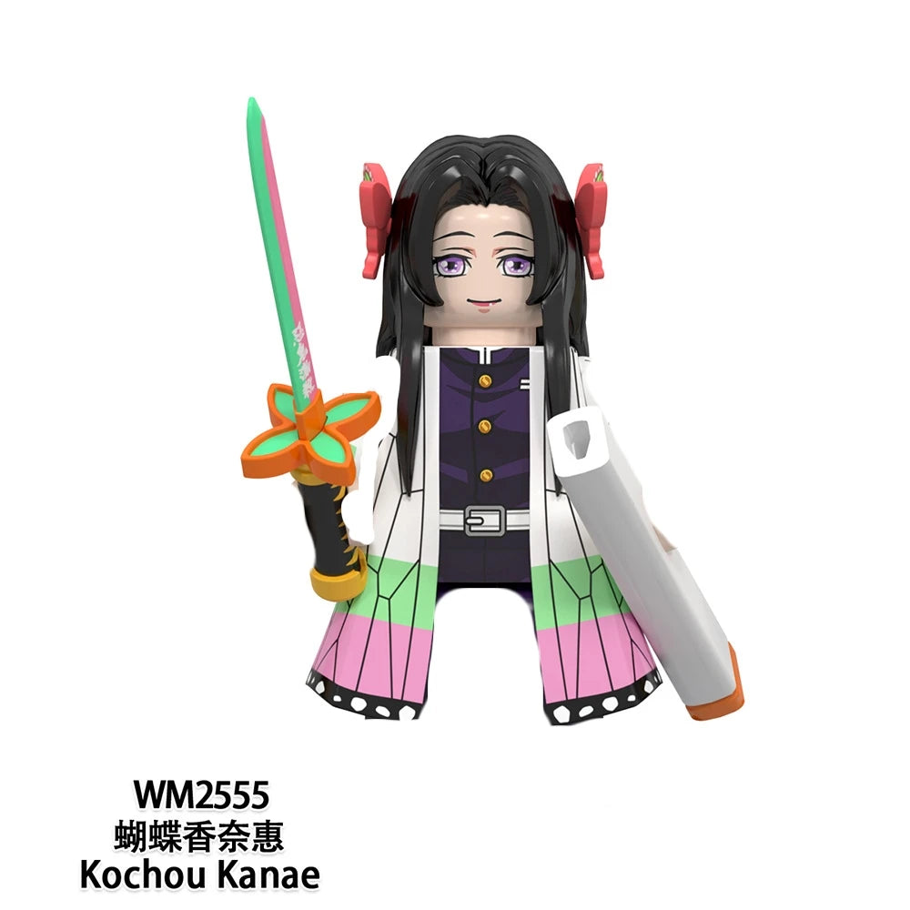 WM blocks 6116 6137 6138 Demon Slayer Tanjirou Nezuko Inosuke Zenitsu Giyuu Rengoku Uzui Tengen anime bricks building blocks