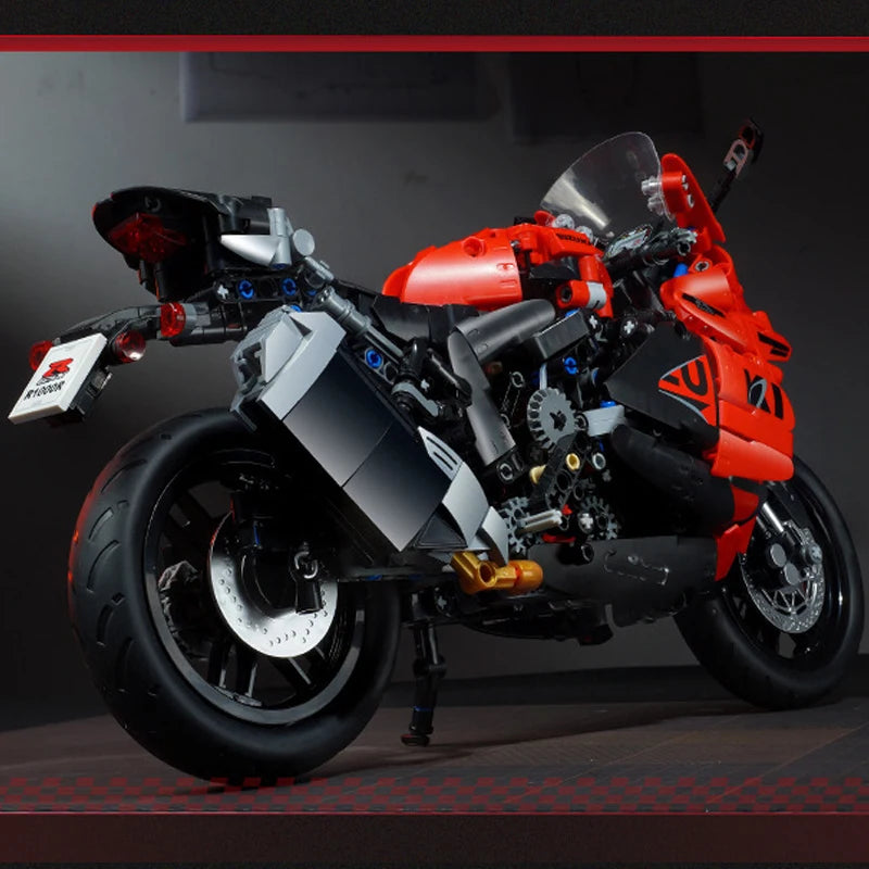 W MAGAZYNIE K31002 MOC Techniczny motocykl GSX-R1000R w skali 1:6 Klocki konstrukcyjne Klocki do składania zabawek dla chłopców Zestaw prezentowy na Boże Narodzenie