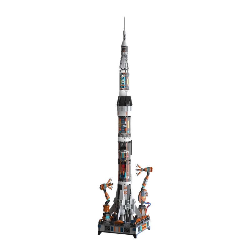JAKI-8513 Space rocket Space shuttle to explore the moon Space rocket build model adult children's building blocks toy