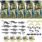 Military Army Figures Building Blocks SWAT Ghost Commando Special Forces Soldier Weapons Gun Hat Shield Belt AK Mini Bricks Toy - CADA BRICKS®