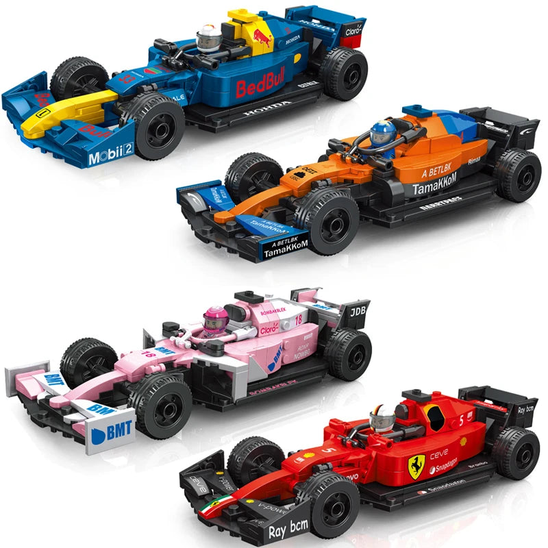 2025 Formula 1 Racing City Speed Champion F1 Building Blocks Vehicle Set FIA Classic Sports Car Model Bricks Kids Toy adult Gift