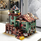 Micro Building Blocks Fishing Village Cottage, Architectural Building Blocks City House Model Gift for Girls and Boys, Kids Toys