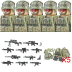 Military Army Figures Building Blocks SWAT Ghost Commando Special Forces Soldier Weapons Gun Hat Shield Belt AK Mini Bricks Toy - CADA BRICKS®