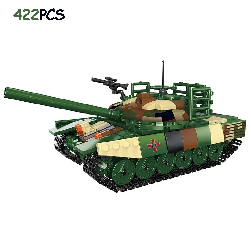 New Military Series Armored Vehicle Transport Truck  Building Blocks Leopard Tank Set T64 Tank MOC Bricks Educational Toys