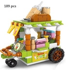 2025 Mini Shop Market Street View Sets Model Building Blocks Hamburger Restaurant Retail Store Creative Architecture Friend