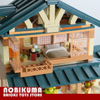 Japanese Style Log Cabin Building Blocks Toys City Hot Spring House MOC Bricks Anime Scene Store Model Adult Kids Birthday Gifts