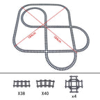 City High-tech Trains Flexible Tracks Forked Straight Curved Rails Crossing Switch Building Block Bricks Creative Toys for kids