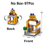 City Mini Shop Supermarket Street View Model Building Blocks Hamburger Restaurant Retail Store Bricks Architecture Friend Girl - CADA BRICKS®