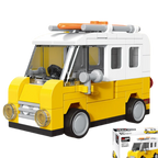 Doe-het-zelf raceauto bus bouwvoertuig ambulance terugtrekmodel bouwstenen speelgoed voor kinderen jongens compatibel met Lego