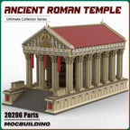 Ancient Roman Temple MOC Building Blocks Famous Castle Architecture City Street View Modular Brick Creative Collection Toys Gift