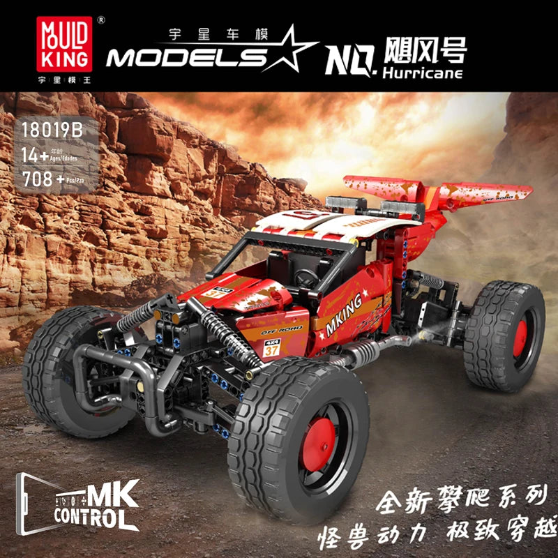 Mould King 18019B Technical Car Building Block The Motorized Hurricane Off-road Vehicle Car Model Toys Kids Christmas Gifts