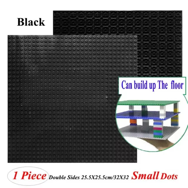 Double Sided Baseplates Bracket City Accessory Pillars MOC Parts For Military Building Blocks Gift Toys for Children