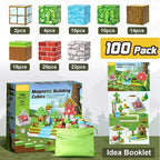 Magnetic Building Block Magnet Cube Mine World Set for Boy Girl Kid Age 3+ DIY Model Children STEM Sensory Toy Christmas Gift - CADA BRICKS®